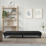 vidaXL Canapea extensibilă cu suporturi de pahare, negru, catifea vidaXL Canapea extensibilă cu suporturi de pahare, negru, catifea