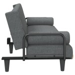 vidaXL Canapea extensibilă cu cotiere, gri închis, textil vidaXL Canapea extensibilă cu cotiere, gri închis, textil