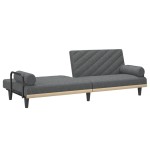 vidaXL Canapea extensibilă cu cotiere, gri închis, textil vidaXL Canapea extensibilă cu cotiere, gri închis, textil