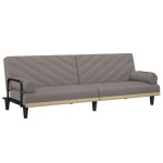 vidaXL Canapea extensibilă cu cotiere, gri taupe, textil