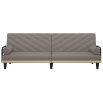 vidaXL Canapea extensibilă cu cotiere, gri taupe, textil