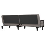 vidaXL Canapea extensibilă cu cotiere, gri taupe, textil
