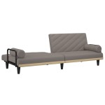 vidaXL Canapea extensibilă cu cotiere, gri taupe, textil