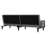 vidaXL Canapea extensibilă cu cotiere, gri deschis, textil