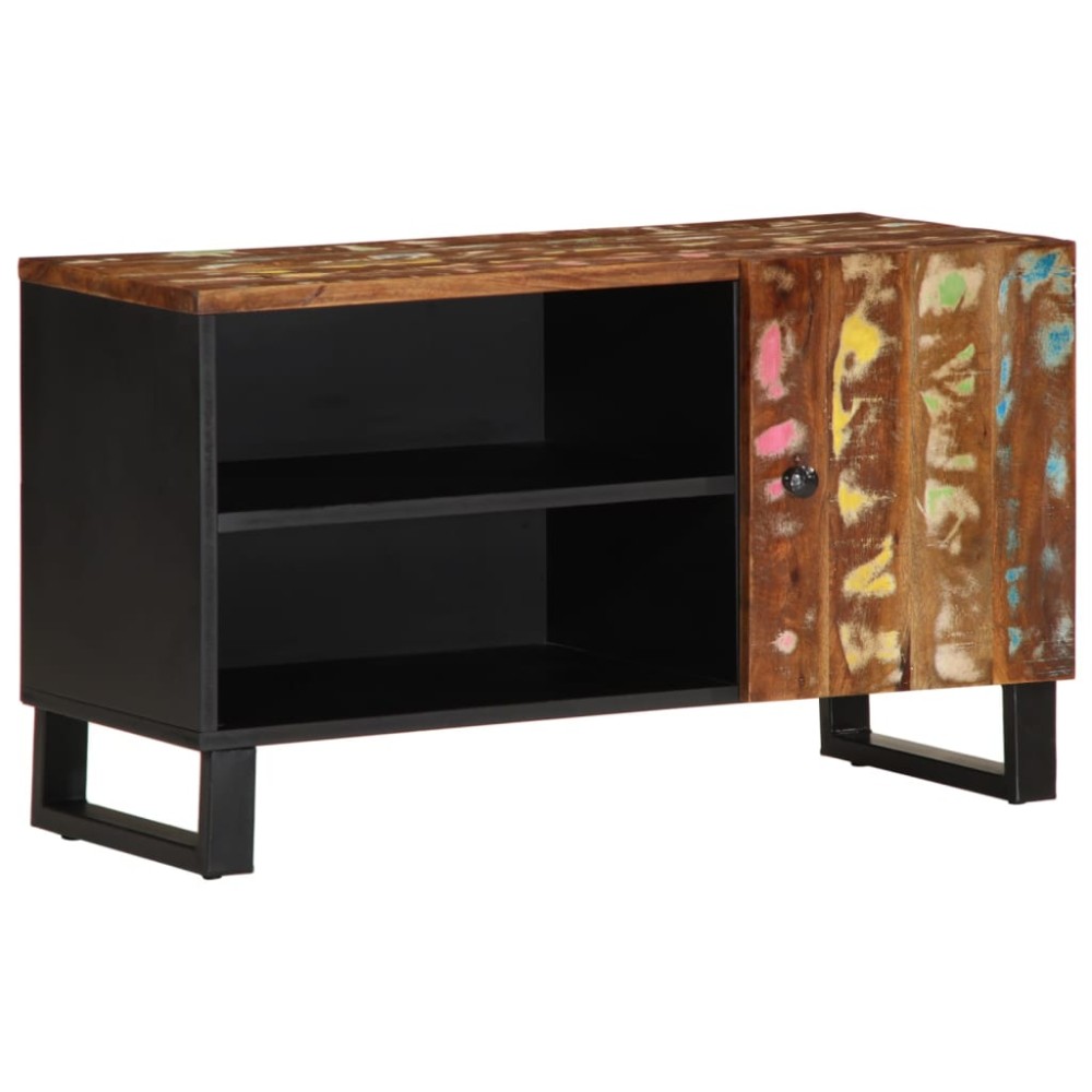 vidaXL Dulap TV, 80x33x46 cm, lemn masiv reciclat&lemn prelucrat