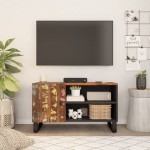 vidaXL Dulap TV, 80x33x46 cm, lemn masiv reciclat&lemn prelucrat vidaXL Dulap TV, 80x33x46 cm, lemn masiv reciclat&lemn prelucrat