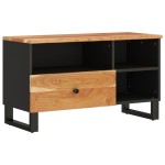 vidaXL Comodă TV, 80x33x46 cm, lemn masiv de acacia & lemn compozit vidaXL Comodă TV, 80x33x46 cm, lemn masiv de acacia & lemn compozit