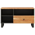 vidaXL Comodă TV, 80x33x46 cm, lemn masiv de acacia & lemn compozit vidaXL Comodă TV, 80x33x46 cm, lemn masiv de acacia & lemn compozit