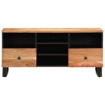 vidaXL Comodă TV, 100x33x46 cm, lemn masiv de acacia & lemn compozit