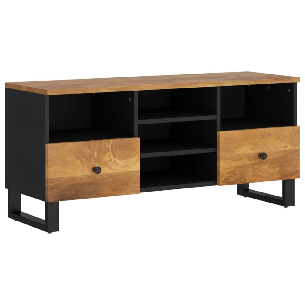 vidaXL Comodă TV, 100x33x46 cm, lemn masiv de mango și lemn compozit