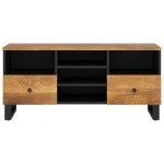 vidaXL Comodă TV, 100x33x46 cm, lemn masiv de mango și lemn compozit