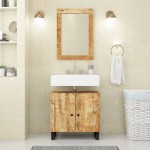 vidaXL Dulap de chiuvetă 62x33x58 cm lemn masiv mango & lemn compozit vidaXL Dulap de chiuvetă 62x33x58 cm lemn masiv mango & lemn compozit