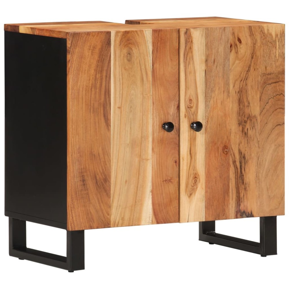 vidaXL Dulap de chiuvetă 62x33x58 cm lemn masiv acacia & lemn compozit