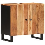 vidaXL Dulap de chiuvetă 62x33x58 cm lemn masiv acacia & lemn compozit vidaXL Dulap de chiuvetă 62x33x58 cm lemn masiv acacia & lemn compozit