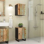 vidaXL Dulap de baie, 38x33x458 cm, lemn masiv reciclat vidaXL Dulap de baie, 38x33x458 cm, lemn masiv reciclat