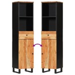 vidaXL Dulap de baie, 38x33x160 cm, lemn masiv de acacia