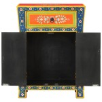 vidaXL Servantă pictată manual, 53x30x74 cm, lemn masiv de mango