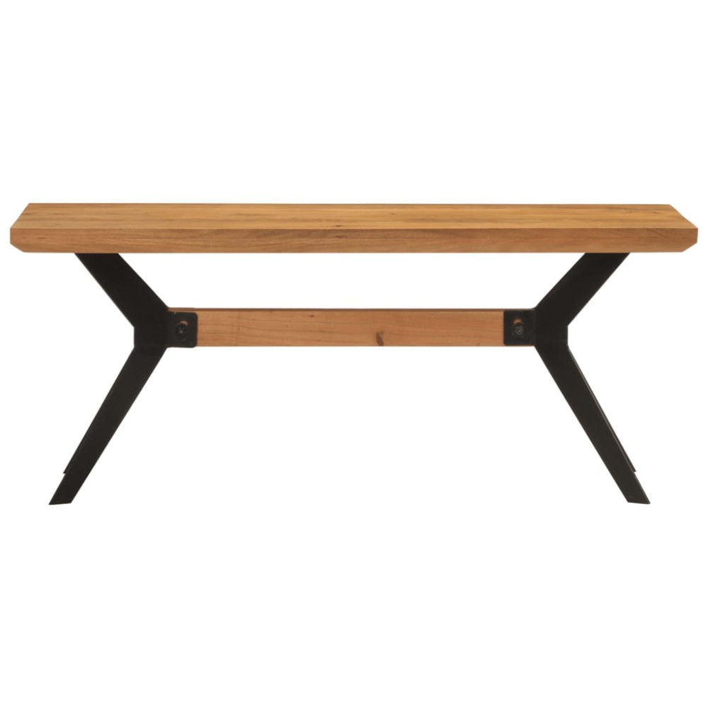 vidaXL Bancă de bucătărie, 110x40x46 cm, lemn masiv de acacia și oțel