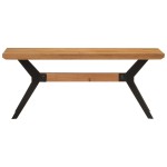 vidaXL Bancă de bucătărie, 110x40x46 cm, lemn masiv de acacia și oțel vidaXL Bancă de bucătărie, 110x40x46 cm, lemn masiv de acacia și oțel