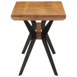 vidaXL Bancă de bucătărie, 110x40x46 cm, lemn masiv de acacia și oțel vidaXL Bancă de bucătărie, 110x40x46 cm, lemn masiv de acacia și oțel