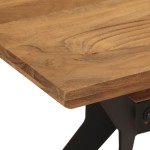 vidaXL Bancă de bucătărie, 110x40x46 cm, lemn masiv de acacia și oțel vidaXL Bancă de bucătărie, 110x40x46 cm, lemn masiv de acacia și oțel