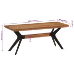 vidaXL Bancă de bucătărie, 110x40x46 cm, lemn masiv de acacia și oțel vidaXL Bancă de bucătărie, 110x40x46 cm, lemn masiv de acacia și oțel