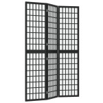 vidaXL Paravan pliabil cu 3 panouri, stil japonez, negru, 120x170 cm vidaXL Paravan pliabil cu 3 panouri, stil japonez, negru, 120x170 cm