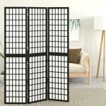 vidaXL Paravan pliabil cu 3 panouri, stil japonez, negru, 120x170 cm vidaXL Paravan pliabil cu 3 panouri, stil japonez, negru, 120x170 cm