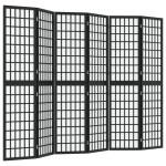 vidaXL Paravan pliabil cu 6 panouri, stil japonez, negru, 240x170 cm vidaXL Paravan pliabil cu 6 panouri, stil japonez, negru, 240x170 cm