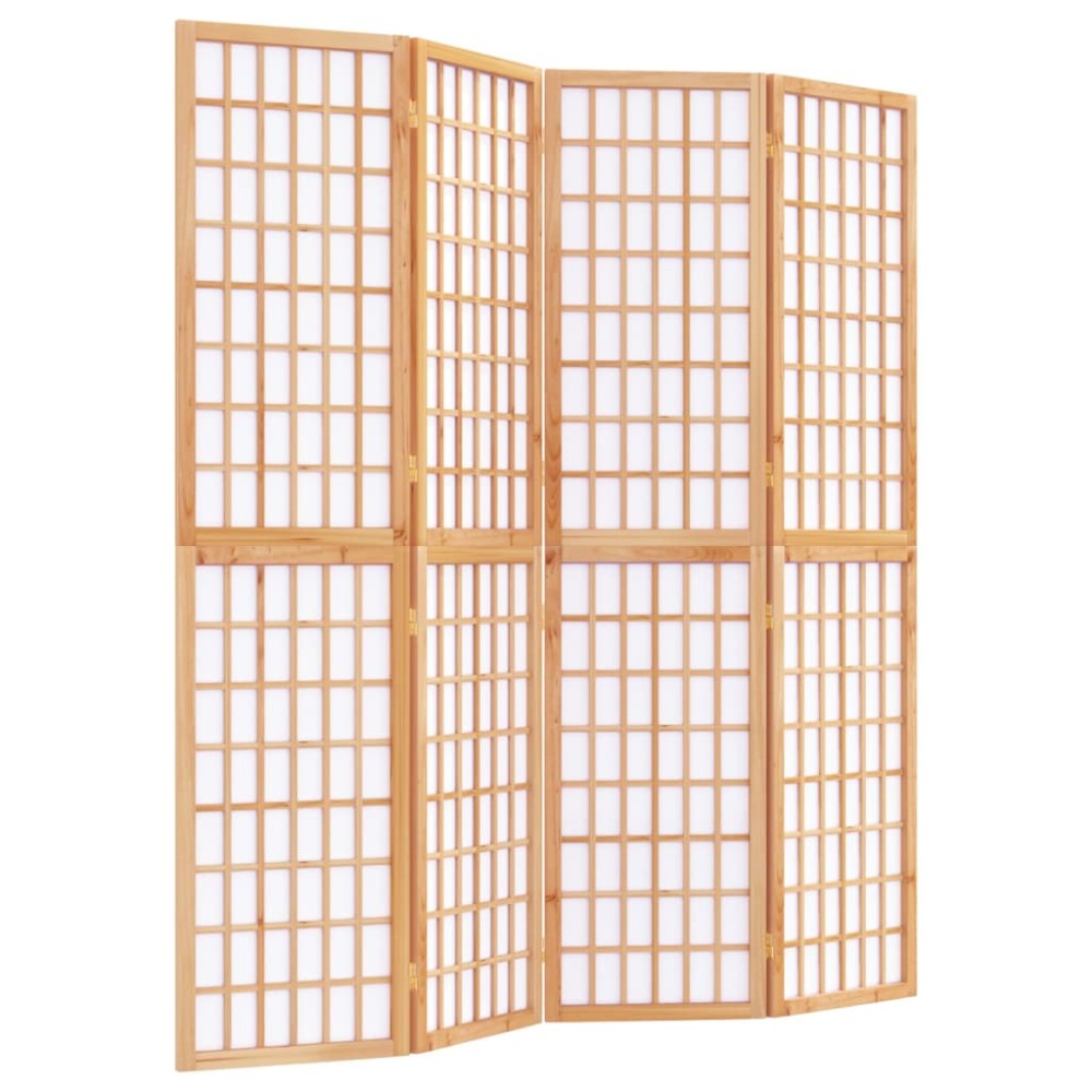 vidaXL Paravan pliabil de cameră, 4 panouri, 160x170 cm, stil japonez