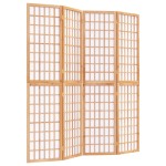 vidaXL Paravan pliabil de cameră, 4 panouri, 160x170 cm, stil japonez vidaXL Paravan pliabil de cameră, 4 panouri, 160x170 cm, stil japonez