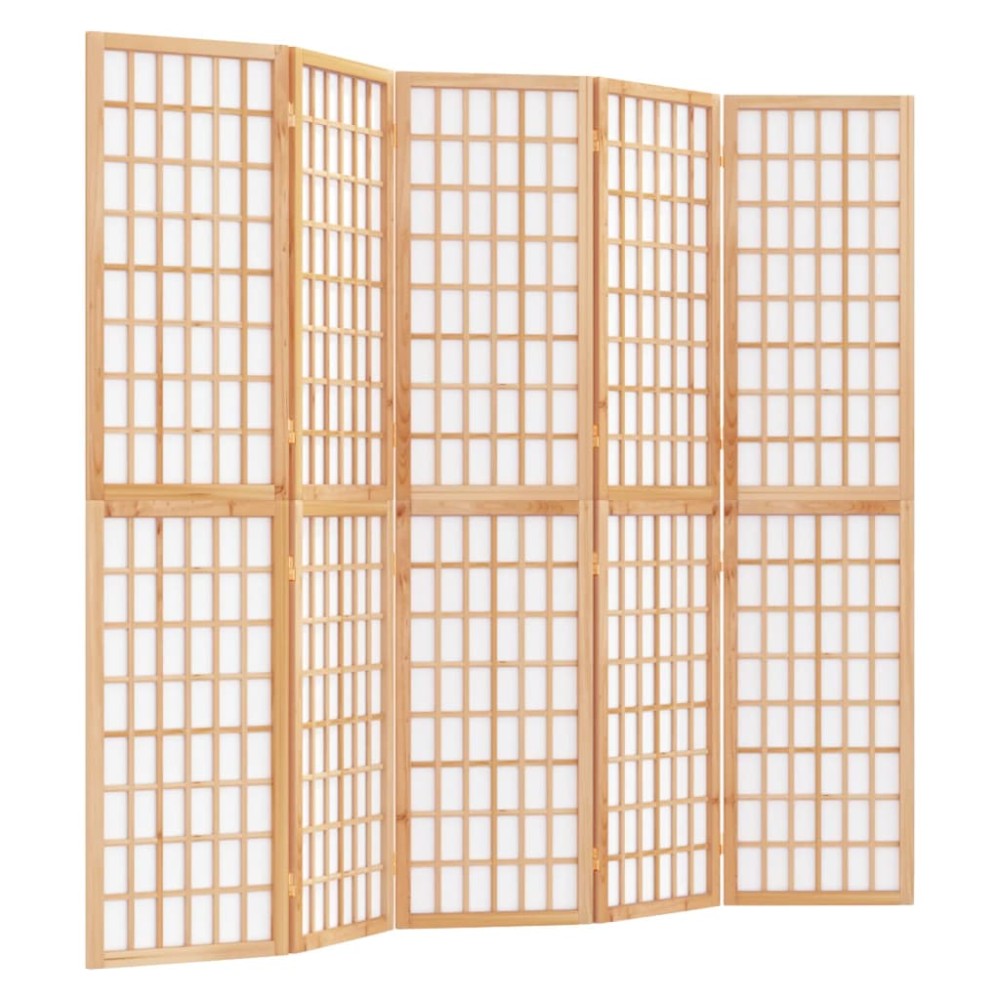 vidaXL Paravan pliabil de cameră, 5 panouri, 200x170 cm, stil japonez