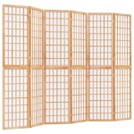 vidaXL Paravan pliabil de cameră, 6 panouri, 240x170 cm, stil japonez vidaXL Paravan pliabil de cameră, 6 panouri, 240x170 cm, stil japonez