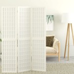vidaXL Paravan pliabil de cameră 3 panouri alb 120x170 cm stil japonez vidaXL Paravan pliabil de cameră 3 panouri alb 120x170 cm stil japonez