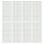 vidaXL Paravan pliabil cu 4 panouri, stil japonez, alb, 160x170 cm vidaXL Paravan pliabil cu 4 panouri, stil japonez, alb, 160x170 cm