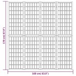vidaXL Paravan pliabil cu 4 panouri, stil japonez, alb, 160x170 cm vidaXL Paravan pliabil cu 4 panouri, stil japonez, alb, 160x170 cm