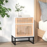 vidaXL Dulapuri noptieră, 2 buc., alb, 40x30x55,5 cm, lemn prelucrat vidaXL Dulapuri noptieră, 2 buc., alb, 40x30x55,5 cm, lemn prelucrat