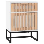 vidaXL Dulapuri noptieră, 2 buc., alb, 40x30x55,5 cm, lemn prelucrat vidaXL Dulapuri noptieră, 2 buc., alb, 40x30x55,5 cm, lemn prelucrat