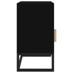 vidaXL Dulap noptieră, negru, 40x30x55,5 cm, lemn prelucrat&fier vidaXL Dulap noptieră, negru, 40x30x55,5 cm, lemn prelucrat&fier