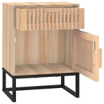 vidaXL Dulap noptieră, 40x30x55,5 cm, lemn prelucrat & fier vidaXL Dulap noptieră, 40x30x55,5 cm, lemn prelucrat & fier
