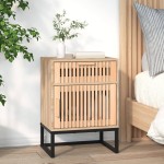 vidaXL Dulapuri noptieră, 2 buc., 40x30x55,5 cm, lemn prelucrat & fier vidaXL Dulapuri noptieră, 2 buc., 40x30x55,5 cm, lemn prelucrat & fier