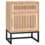vidaXL Dulapuri noptieră, 2 buc., 40x30x55,5 cm, lemn prelucrat & fier vidaXL Dulapuri noptieră, 2 buc., 40x30x55,5 cm, lemn prelucrat & fier