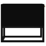 vidaXL Măsuță de cafea, negru, 80x40x35 cm, lemn prelucrat și fier vidaXL Măsuță de cafea, negru, 80x40x35 cm, lemn prelucrat și fier