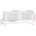 vidaXL Măsuță de cafea, negru, 80x40x35 cm, lemn prelucrat și fier vidaXL Măsuță de cafea, negru, 80x40x35 cm, lemn prelucrat și fier