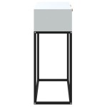 vidaXL Masă de consolă albă 80x30x75 cm din lemn de lemn și fier vidaXL Masă de consolă albă 80x30x75 cm din lemn de lemn și fier