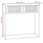 vidaXL Masă de consolă albă 80x30x75 cm din lemn de lemn și fier vidaXL Masă de consolă albă 80x30x75 cm din lemn de lemn și fier