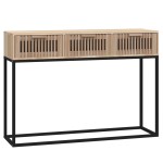vidaXL Masă consolă, 105x30x75 cm, lemn prelucrat și fier vidaXL Masă consolă, 105x30x75 cm, lemn prelucrat și fier