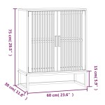 vidaXL Dulap, alb, 60x30x75 cm, lemn prelucrat vidaXL Dulap, alb, 60x30x75 cm, lemn prelucrat
