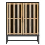 vidaXL Servantă, negru, 60x30x75 cm, lemn prelucrat vidaXL Servantă, negru, 60x30x75 cm, lemn prelucrat