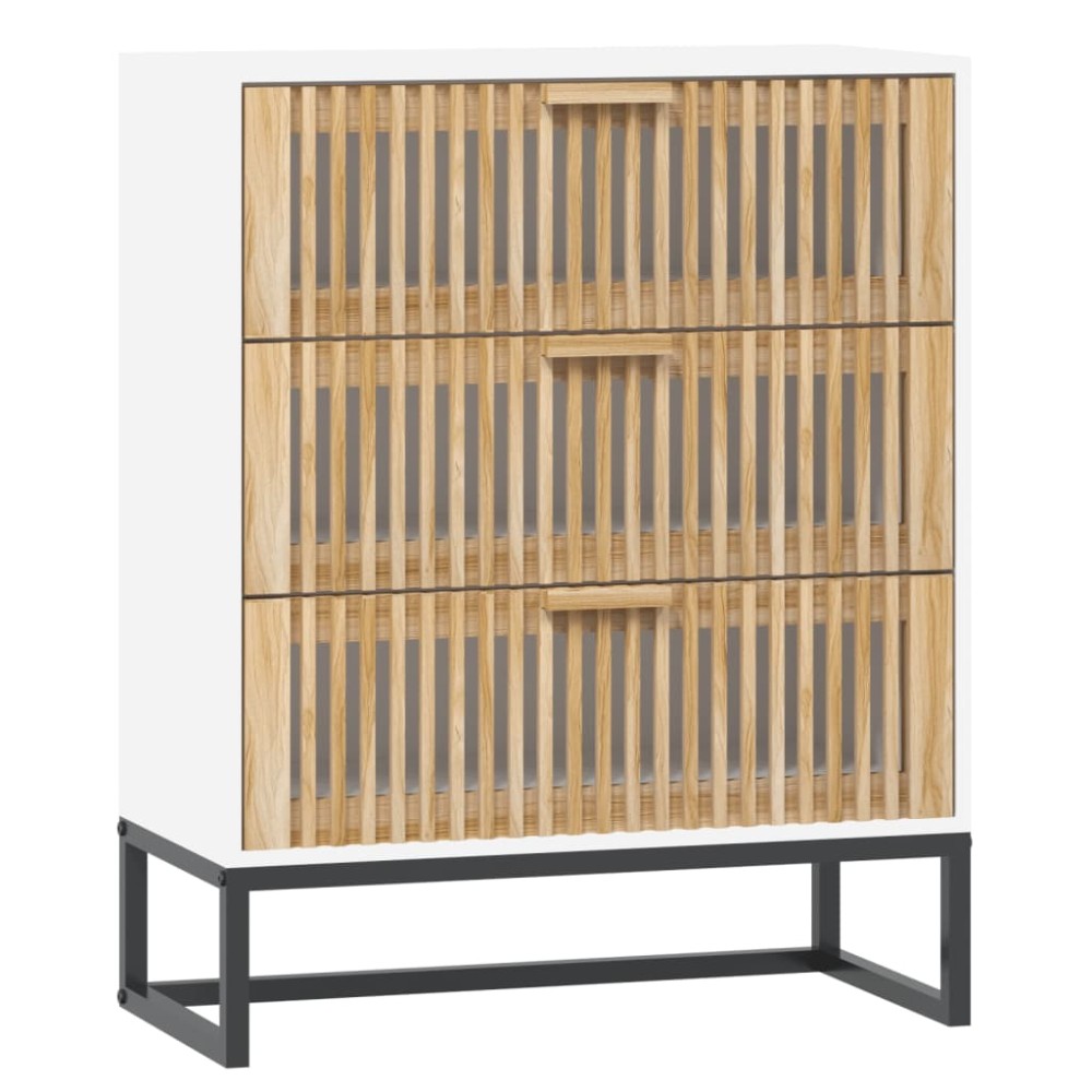 vidaXL Servantă, alb, 60x30x75 cm, lemn prelucrat